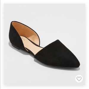 A New Day Black Rebecca Pointed Ballet Flats